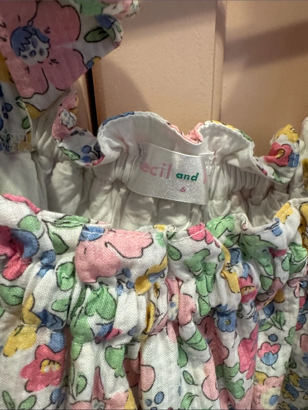 Floral Tiered Ruffle Tank and Shorts Set - Pink, Green, Yellow